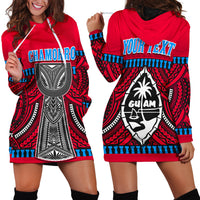 (Custom Personalised) Guam Chamorro Hoodie Dress Latte Stone Red Polynesian Haligi LT13 - Wonder Print Shop