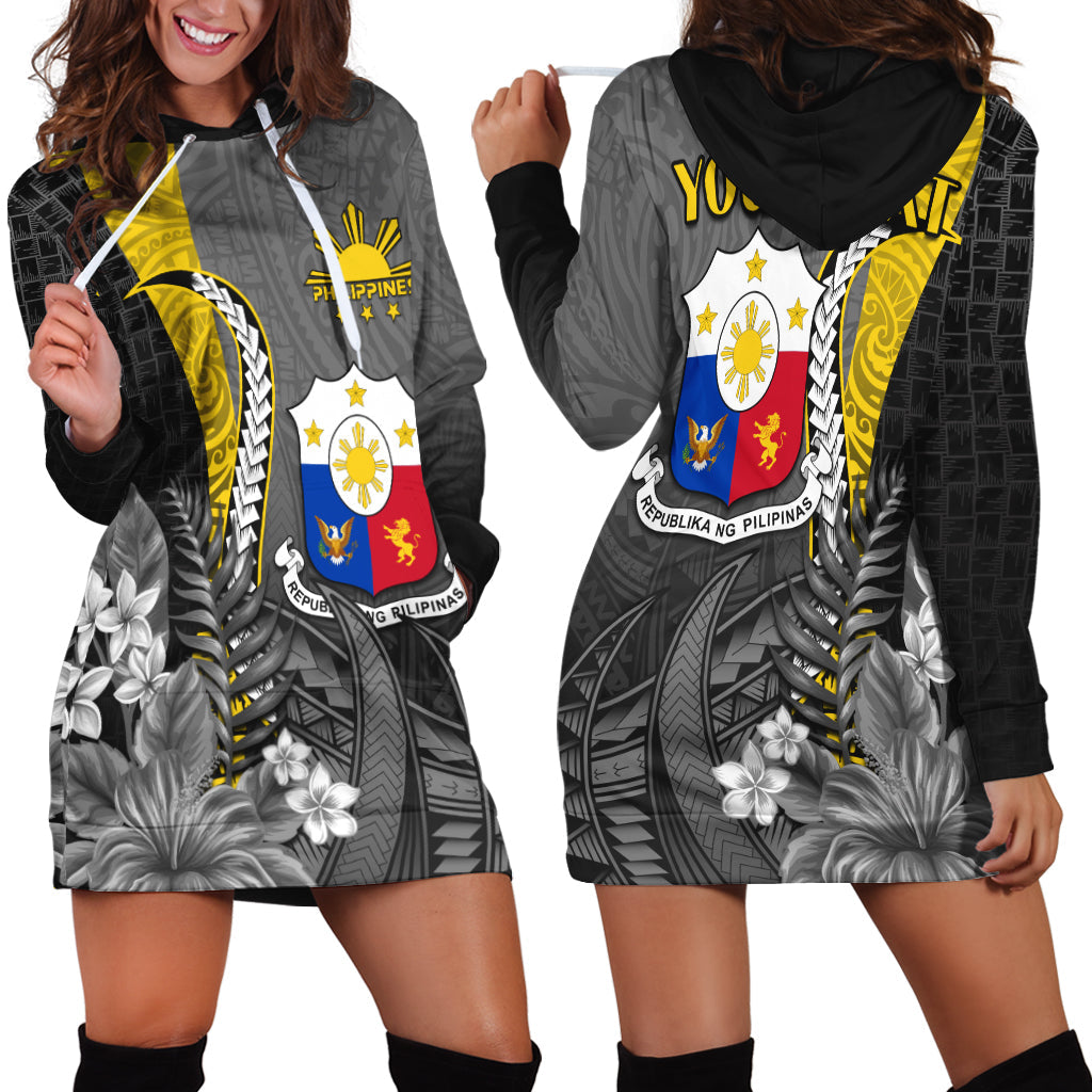 (Custom Personalised) Philippines Sampaguita Hoodie Dress Simple Polynesian Sun Filipino LT13 - Wonder Print Shop