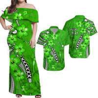 Personalised Hawaii Matching Hawaiian Shirt And Dress Polynesia Green Hibiscus and Map Mystical LT13 - Wonder Print Shop