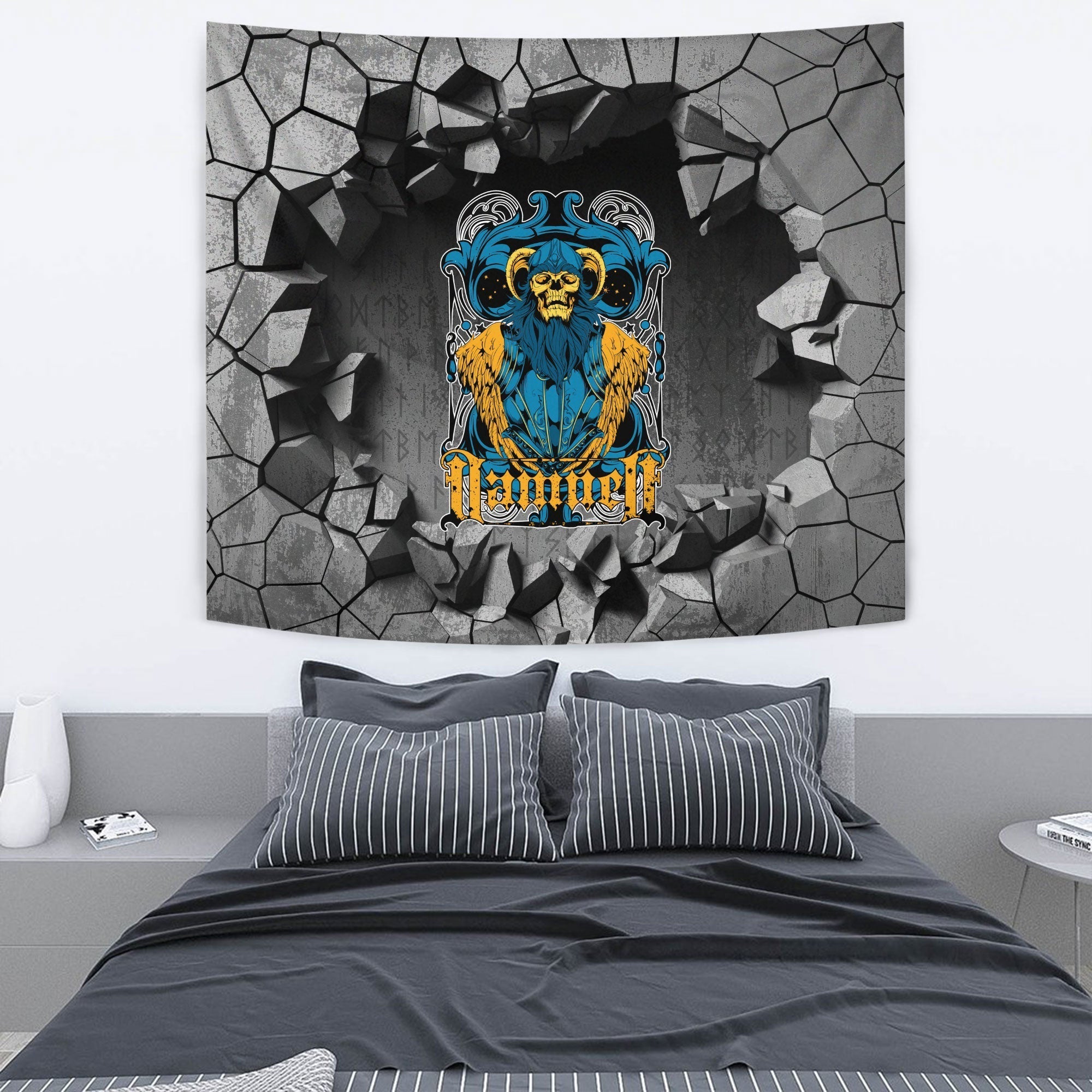 Viking Tapestry - Crows Scandinavian Runes Tapestry RLT12 - Wonder Print Shop