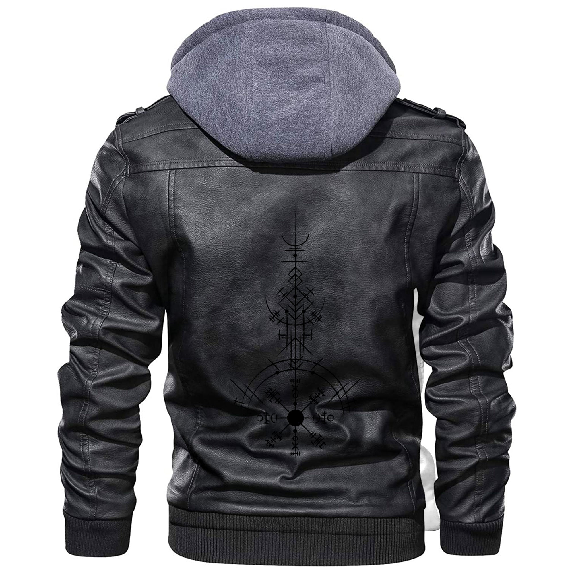 Viking Dark Grunge Magic Leather Jacket RLT12 - Wonder Print Shop