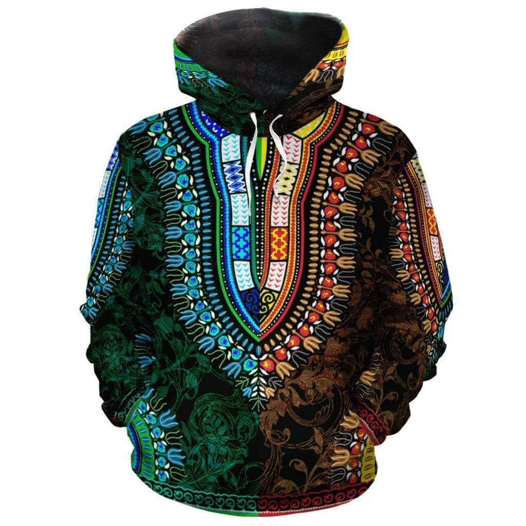African Hoodie Dashiki Royal Pullover - Wonder Print Shop