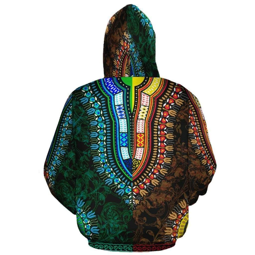 African Hoodie Dashiki Royal Pullover - Wonder Print Shop
