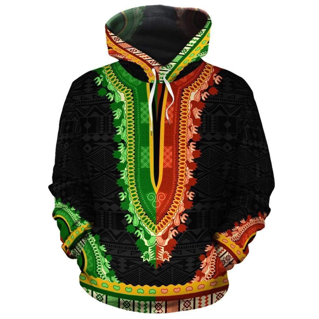African Hoodie Dashiki Honor Pullover - Wonder Print Shop