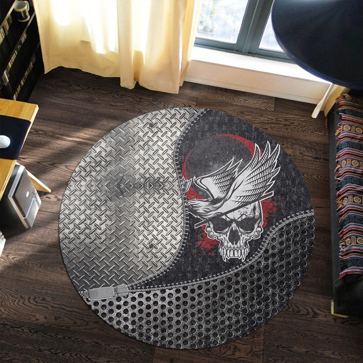 viking-carpet-dead-skull-with-crow-round-carpet