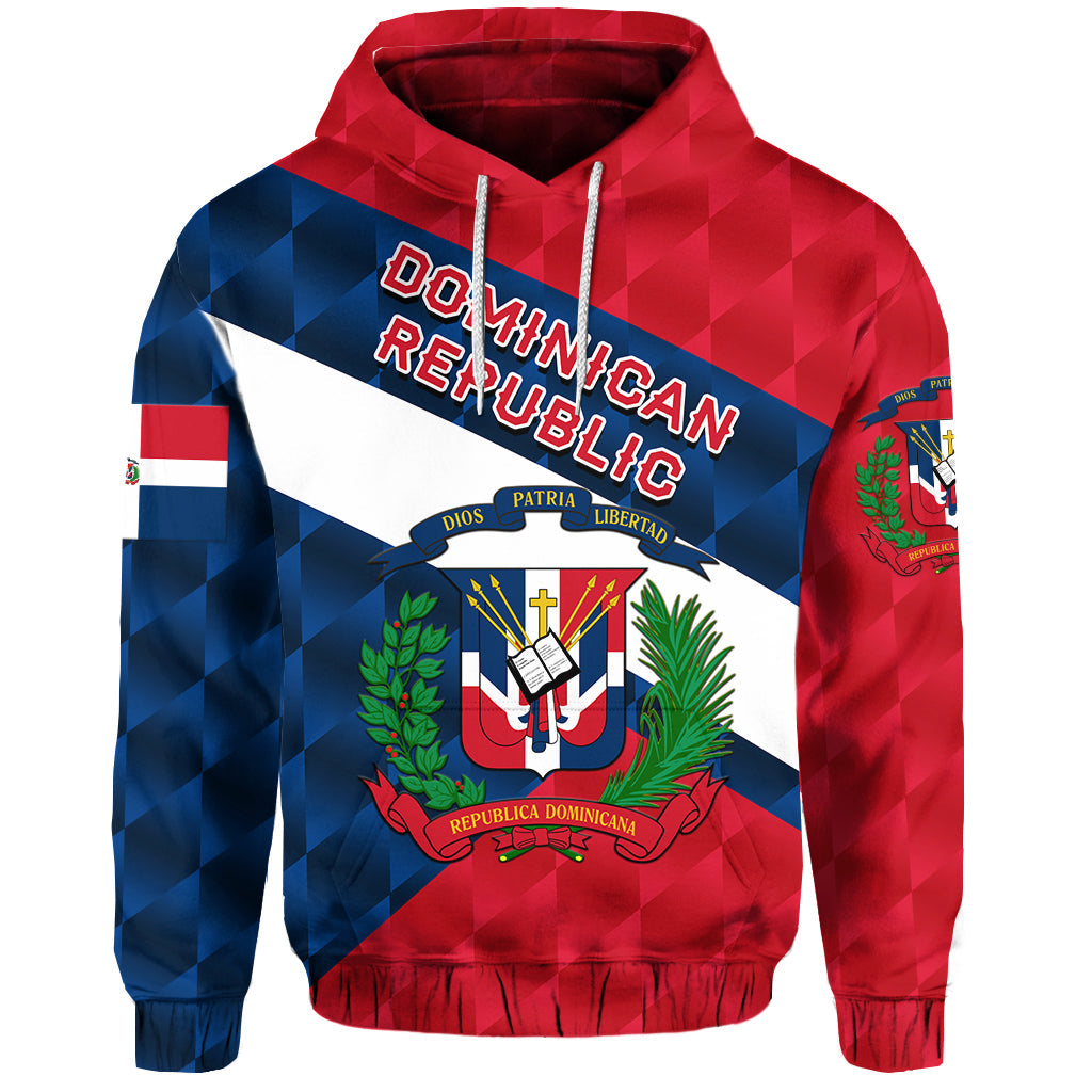 Custom Dominican Republic Hoodie Sporty Style LT8 - Wonder Print Shop
