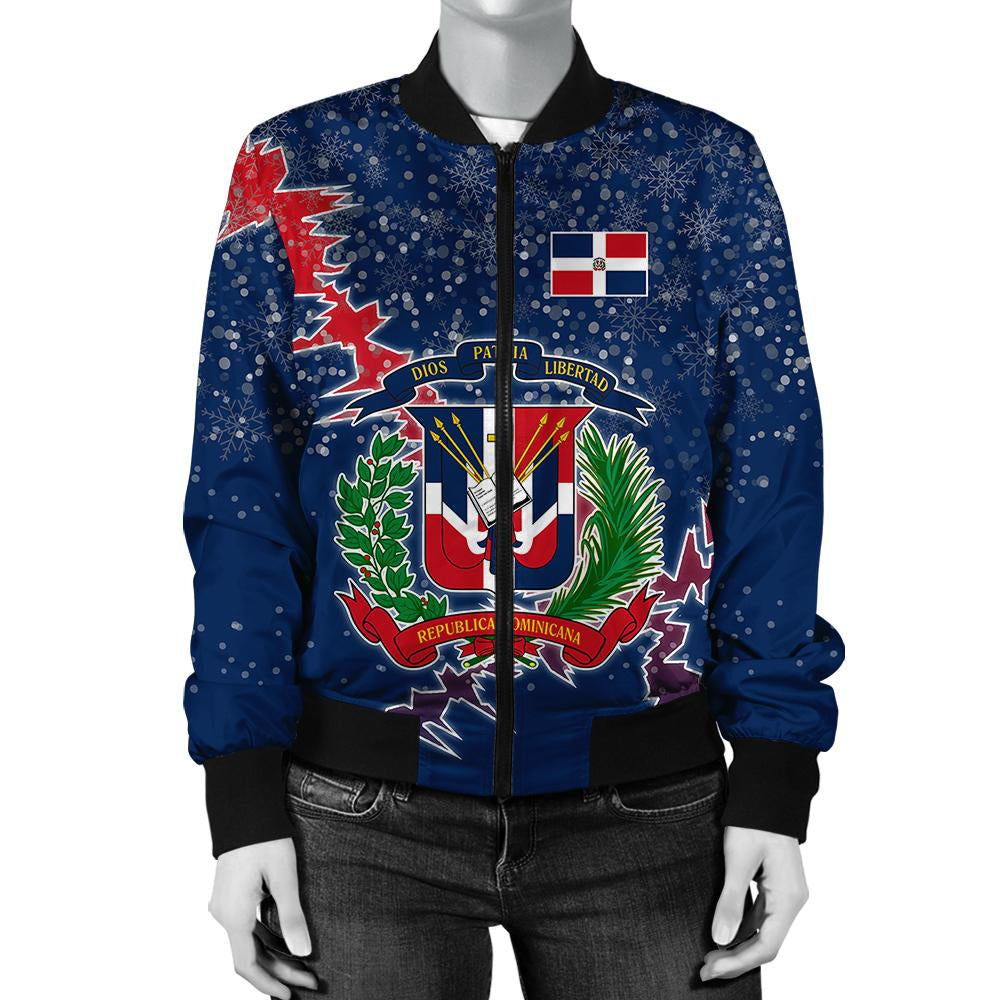 dominican-republic-christmas-coat-of-arms-women-bomber-jacket-x-style