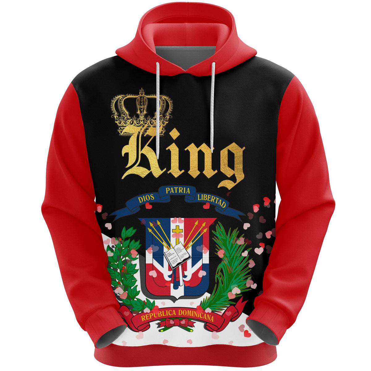 Dominican Republic King (Valentine Hoodie) - Wonder Print Shop