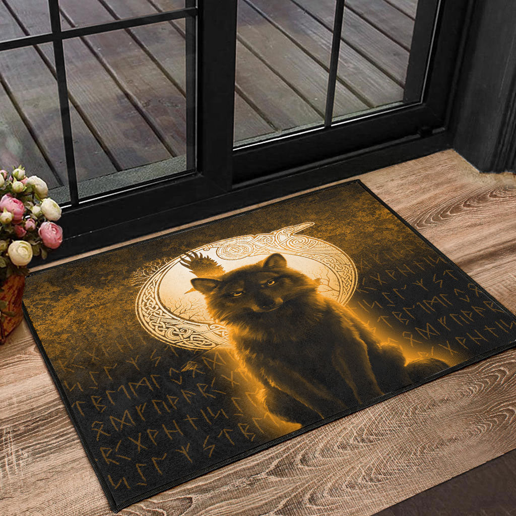 viking-door-mat-fenrir-viking-wolf-gold-version-door-mat