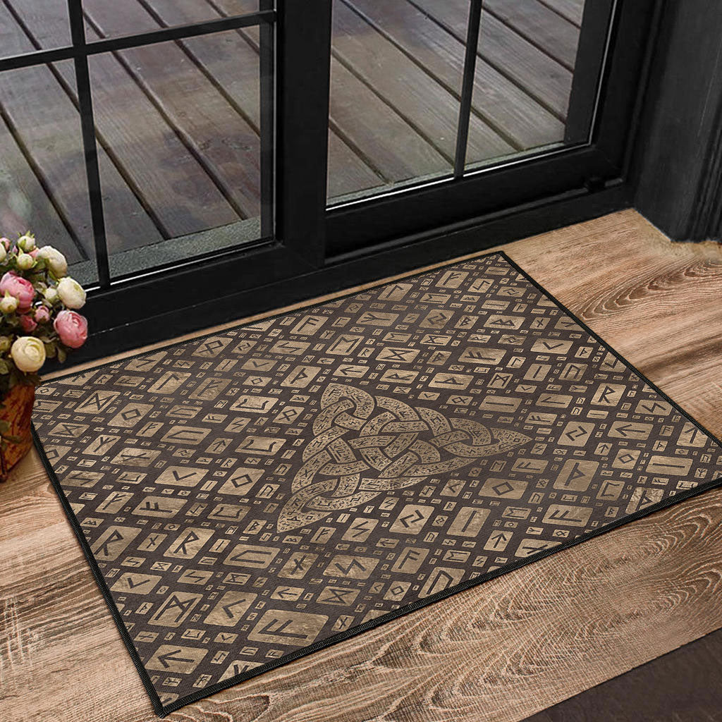 viking-door-mat-triquetra-and-runic-alphabet-wood-and-gold-door-mat