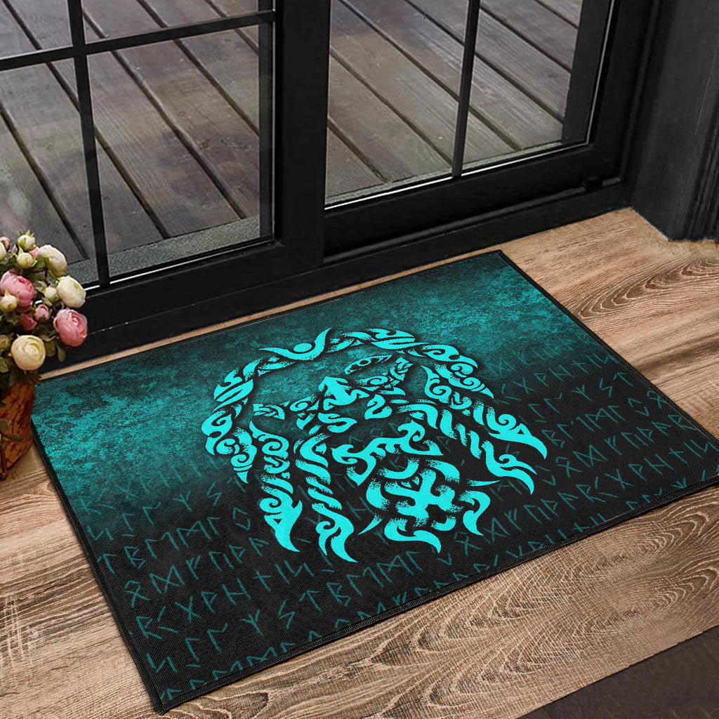 viking-door-mat-viking-god-odin-allfather-in-asgard-raven-god-cyan-version-door-mat