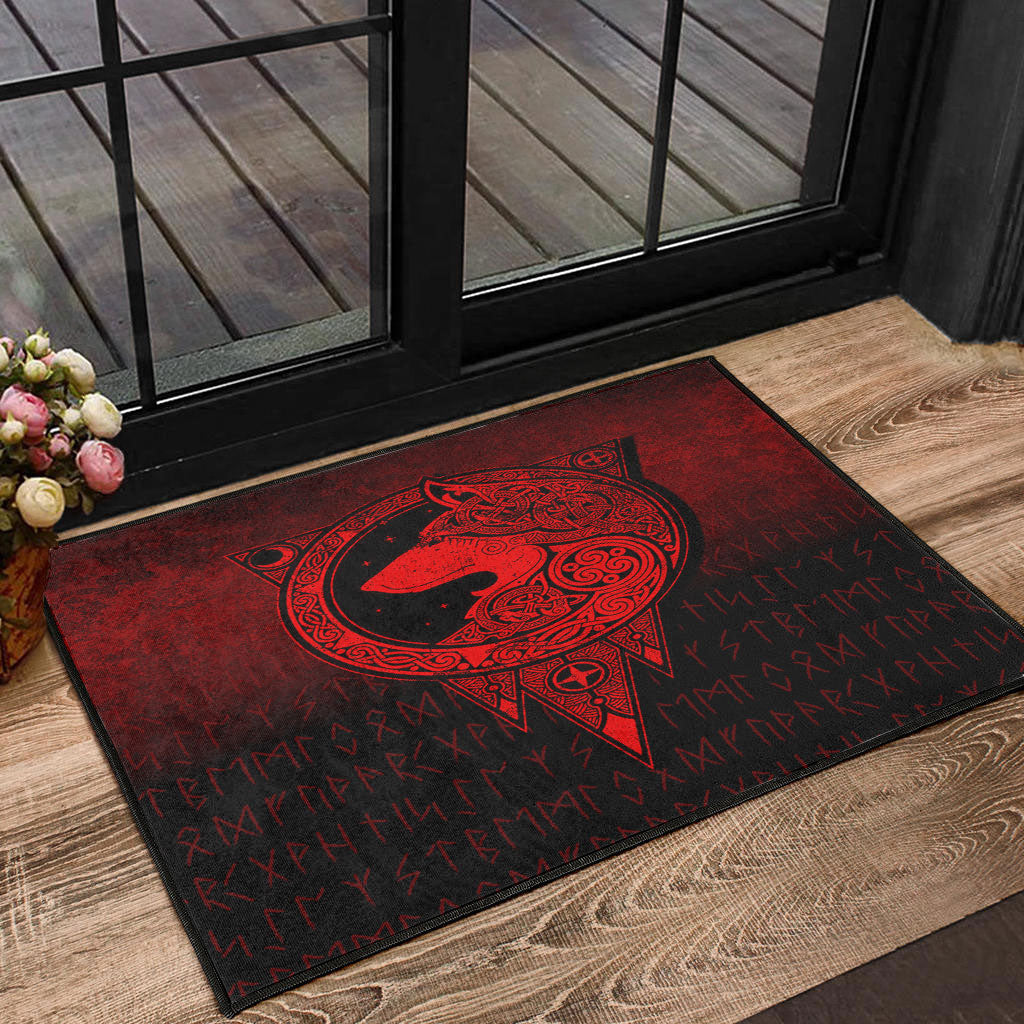 viking-door-mat-viking-norse-wolf-red-version-door-mat