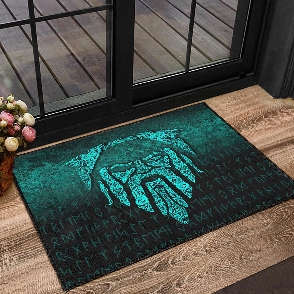 viking-door-mat-eye-of-odin-cyan-version-door-mat