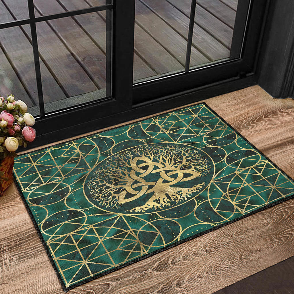 viking-door-mat-tree-of-life-with-triquetra-malachite-and-gold-door-mat