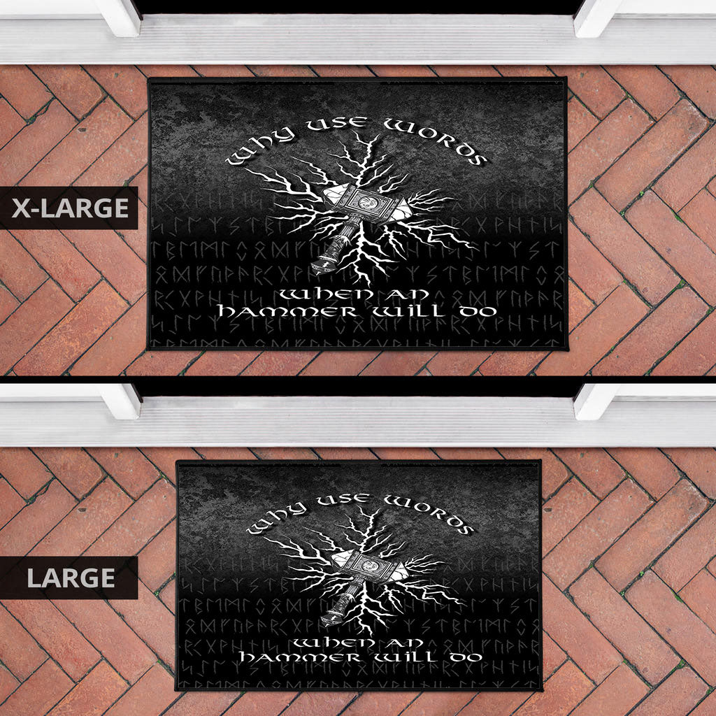 viking-door-mat-why-use-words-when-an-hammer-will-do-door-mat