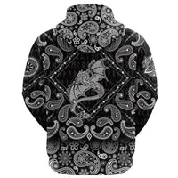 Viking Hoodie Dragon with Bandana Paisley Style RLT12 - Wonder Print Shop