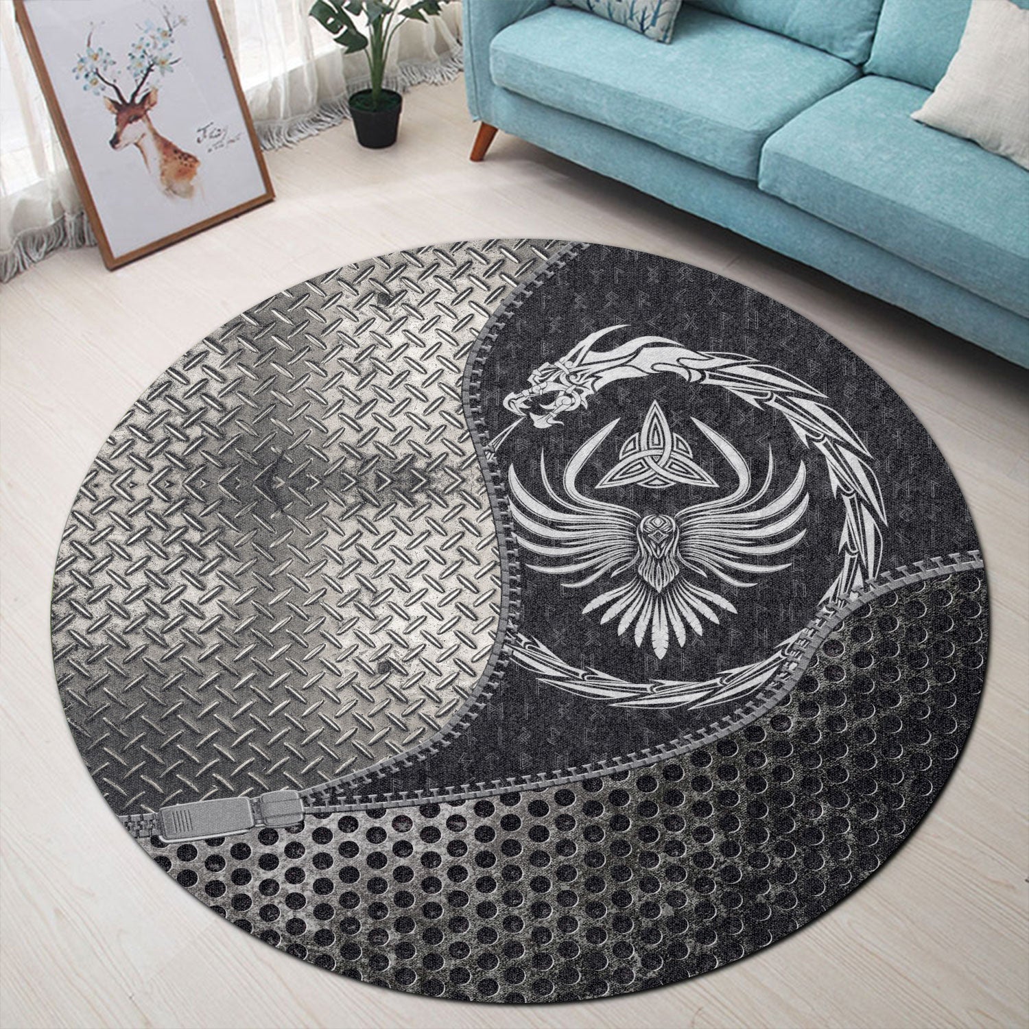viking-carpet-dragon-and-raven-round-carpet