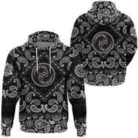 Viking Hoodie Dragon Emblem with Bandana Paisley Style RLT12 - Wonder Print Shop