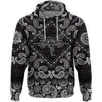 Viking Hoodie Dragon Spirit Of Celts with Bandana Paisley Style RLT12 - Wonder Print Shop