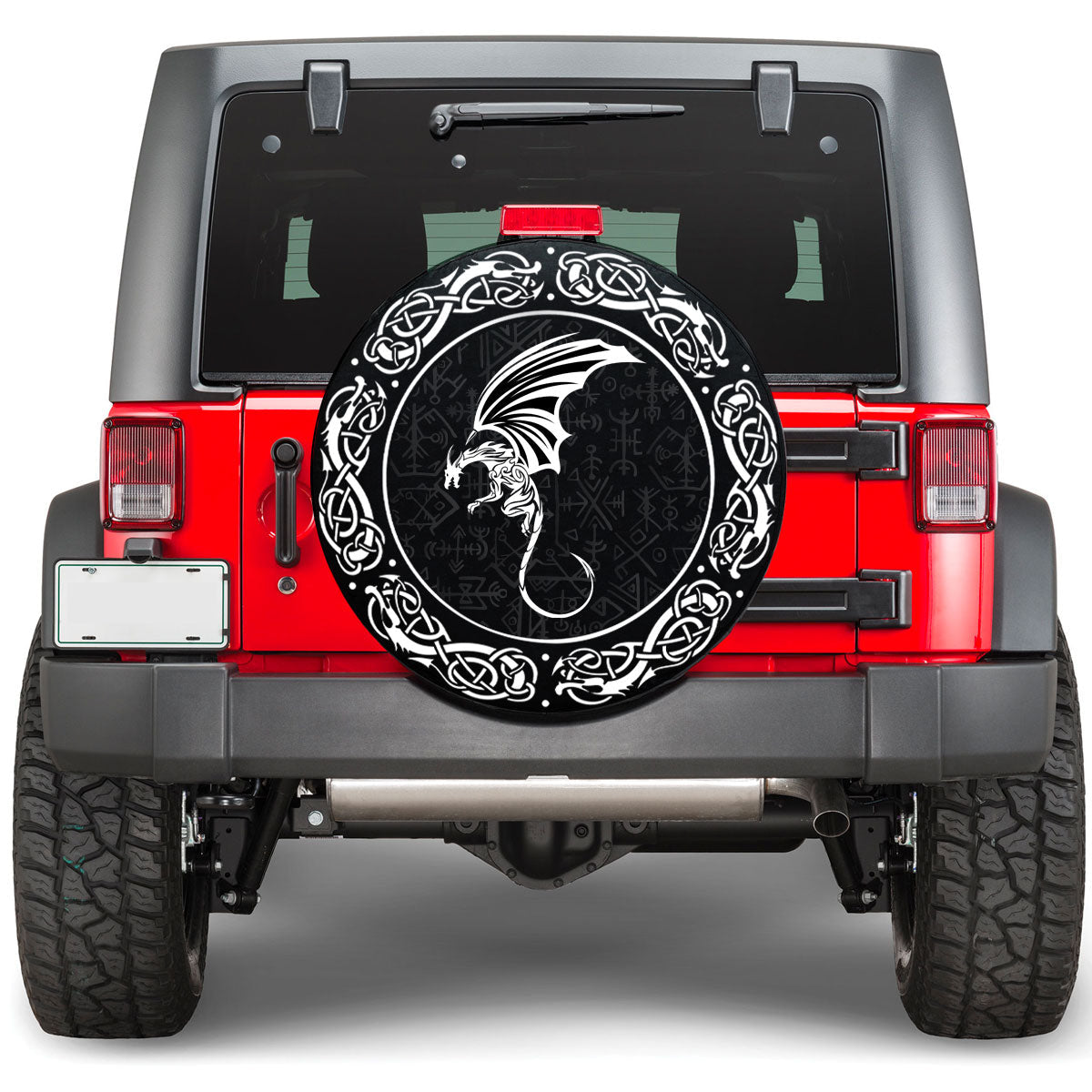 Viking Dragon Winged Monster Viking Spare Tire Cover RLT12 - Wonder Print Shop