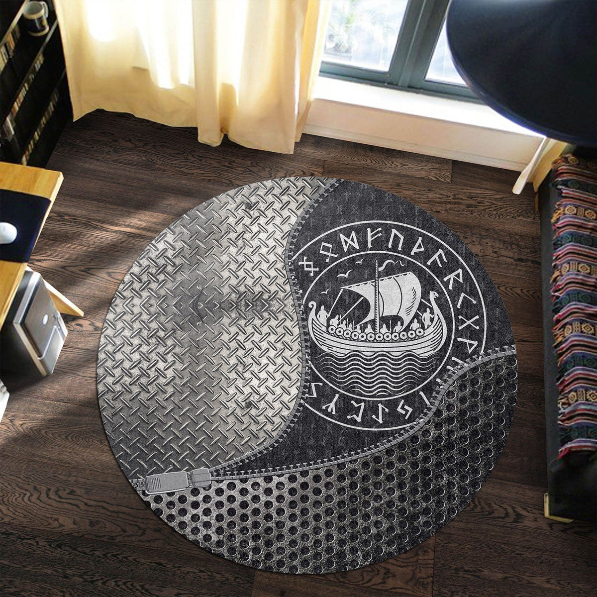 viking-carpet-drakkar-in-circle-of-ancient-round-carpet