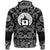 Viking Hoodie Drakkar On Fire and Norse Runes with Bandana Paisley Style RLT12 - Wonder Print Shop