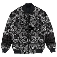 Viking Bomber Jacket Drakkar Ship with Bandana Paisley Style RLT12 - Wonder Print Shop