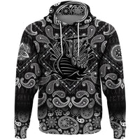 Viking Hoodie Drakkar Ship with Bandana Paisley Style RLT12 - Wonder Print Shop