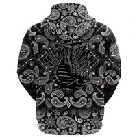 Viking Hoodie Drakkar Ship with Bandana Paisley Style RLT12 - Wonder Print Shop