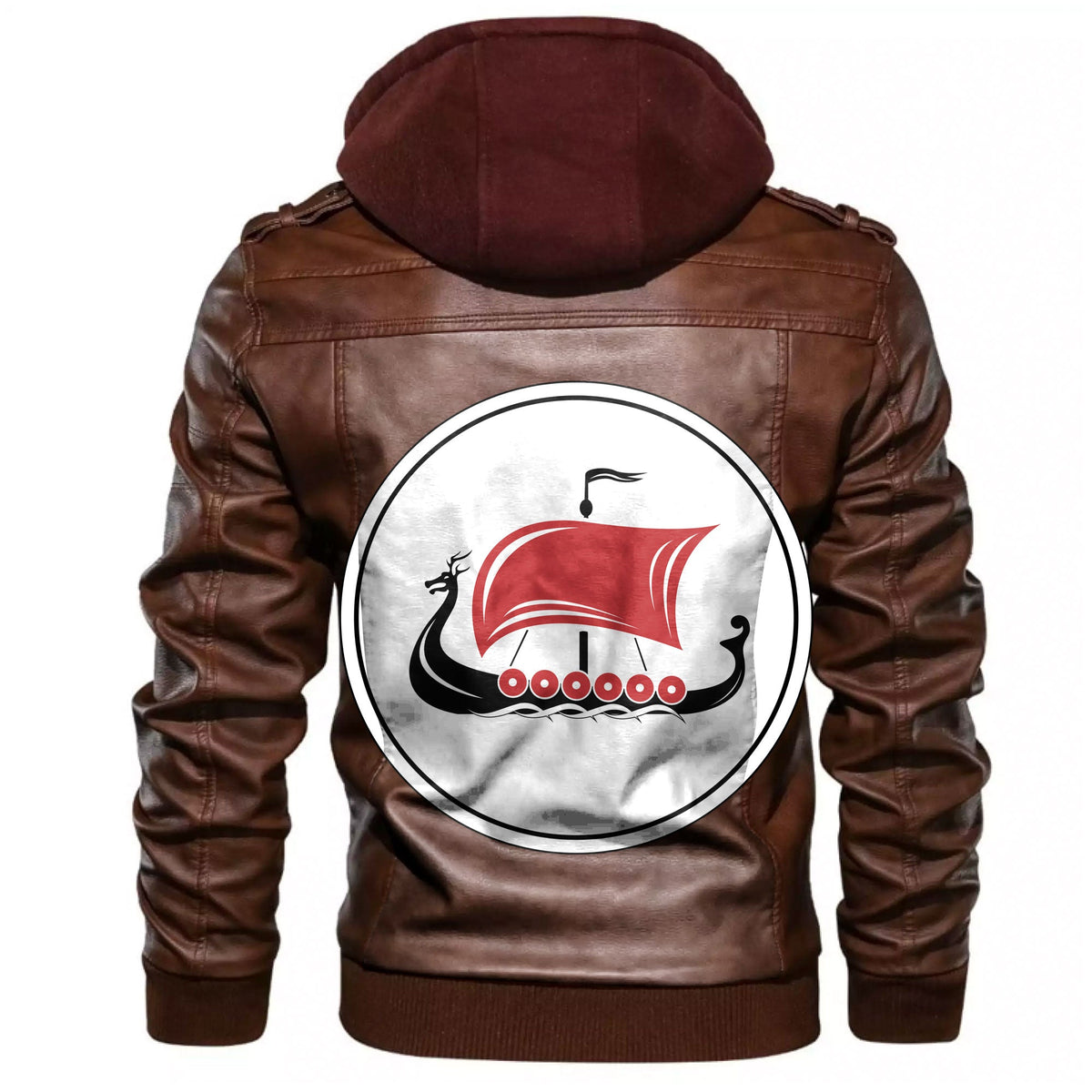 Viking Drakkar Warship Leather Jacket RLT12 - Wonder Print Shop