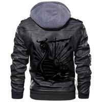 Viking Drakkar Ship Leather Jacket RLT12 - Wonder Print Shop
