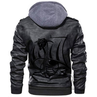 Viking Drakkar Ship Leather Jacket RLT12 - Wonder Print Shop