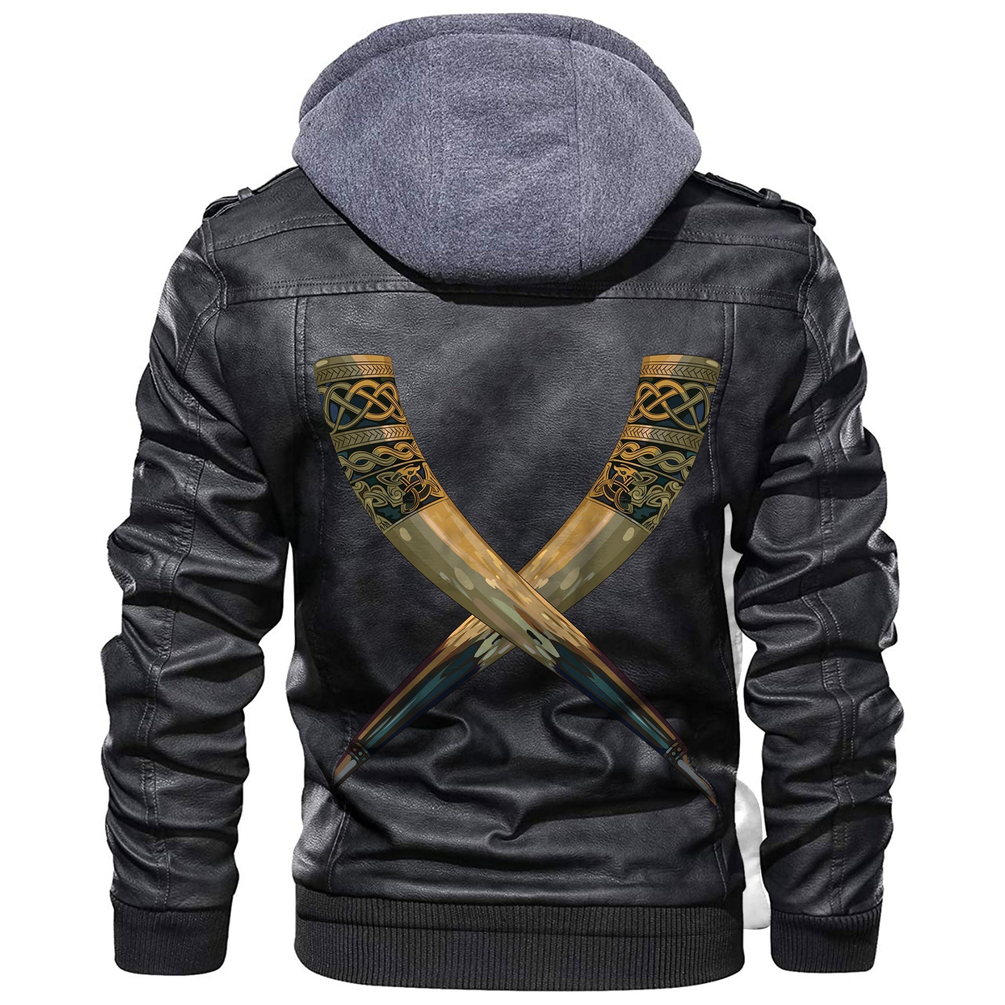 Viking Drinking Horn Viking Leather Jacket RLT12 - Wonder Print Shop
