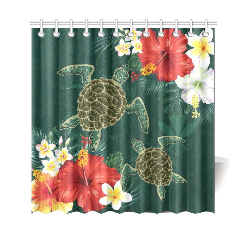 hawaii-sea-turtle-hibiscus-plumeria-shower-curtain