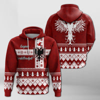 Albanian Eagle Simple Style Christmas Pattern Hoodie - Wonder Print Shop
