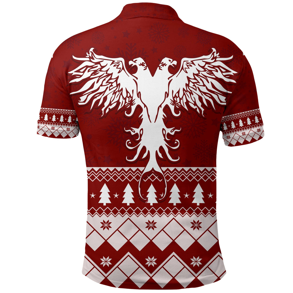 Albanian Eagle Simple Style Christmas Pattern Polo Shirt - Wonder Print Shop