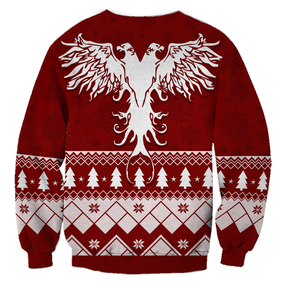 Albanian Eagle Simple Style Christmas Pattern Sweatshirt - Wonder Print Shop