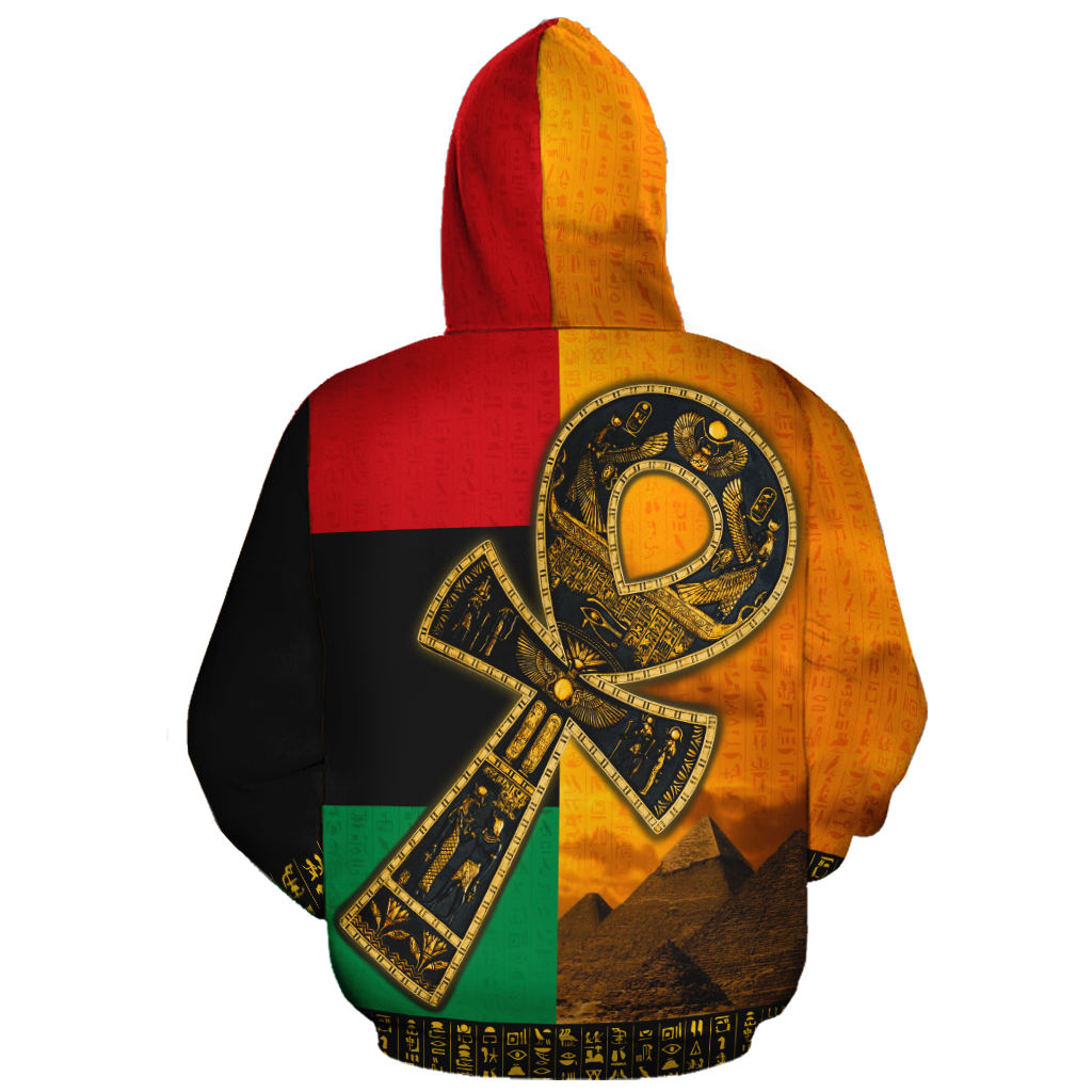 African Hoodie Egyptian Ankh Haft Hoodie - Wonder Print Shop