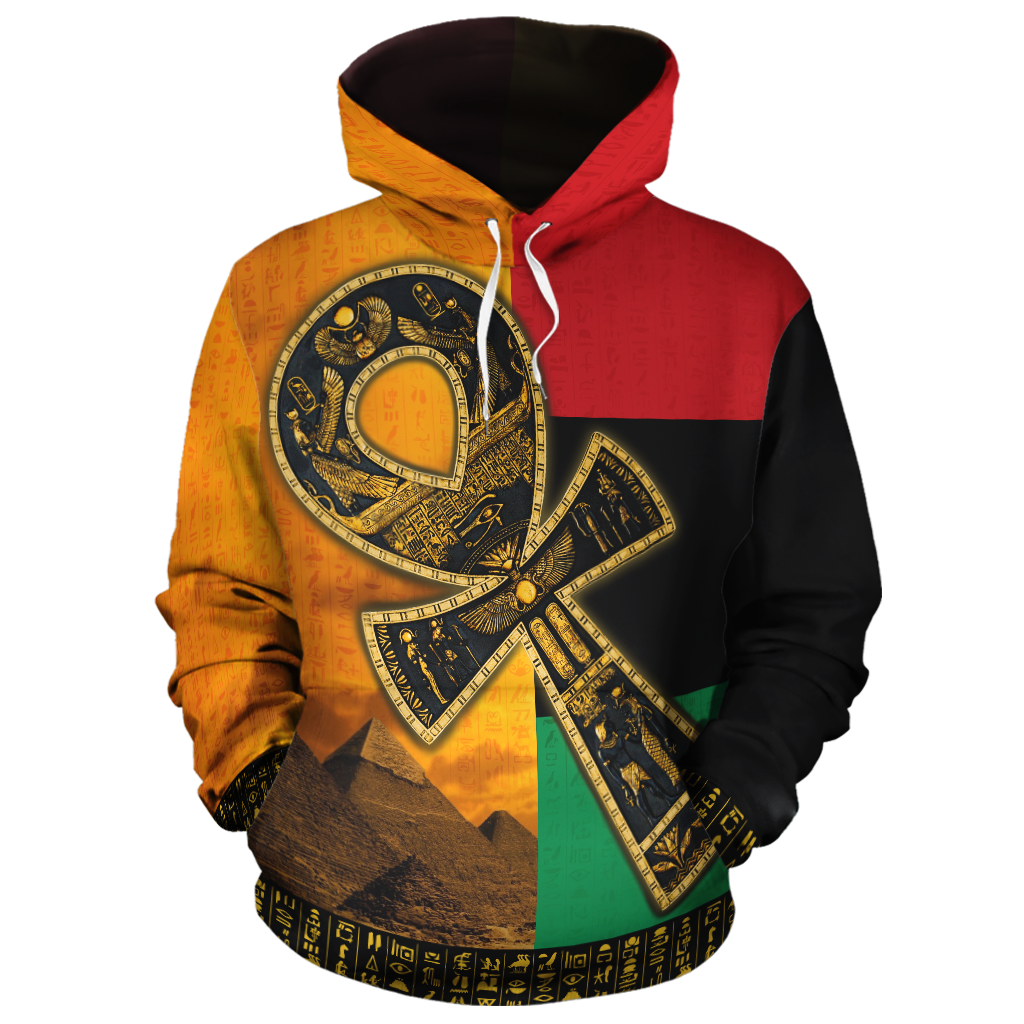 African Hoodie Egyptian Ankh Haft Hoodie - Wonder Print Shop
