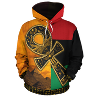 African Hoodie Egyptian Ankh Haft Hoodie - Wonder Print Shop