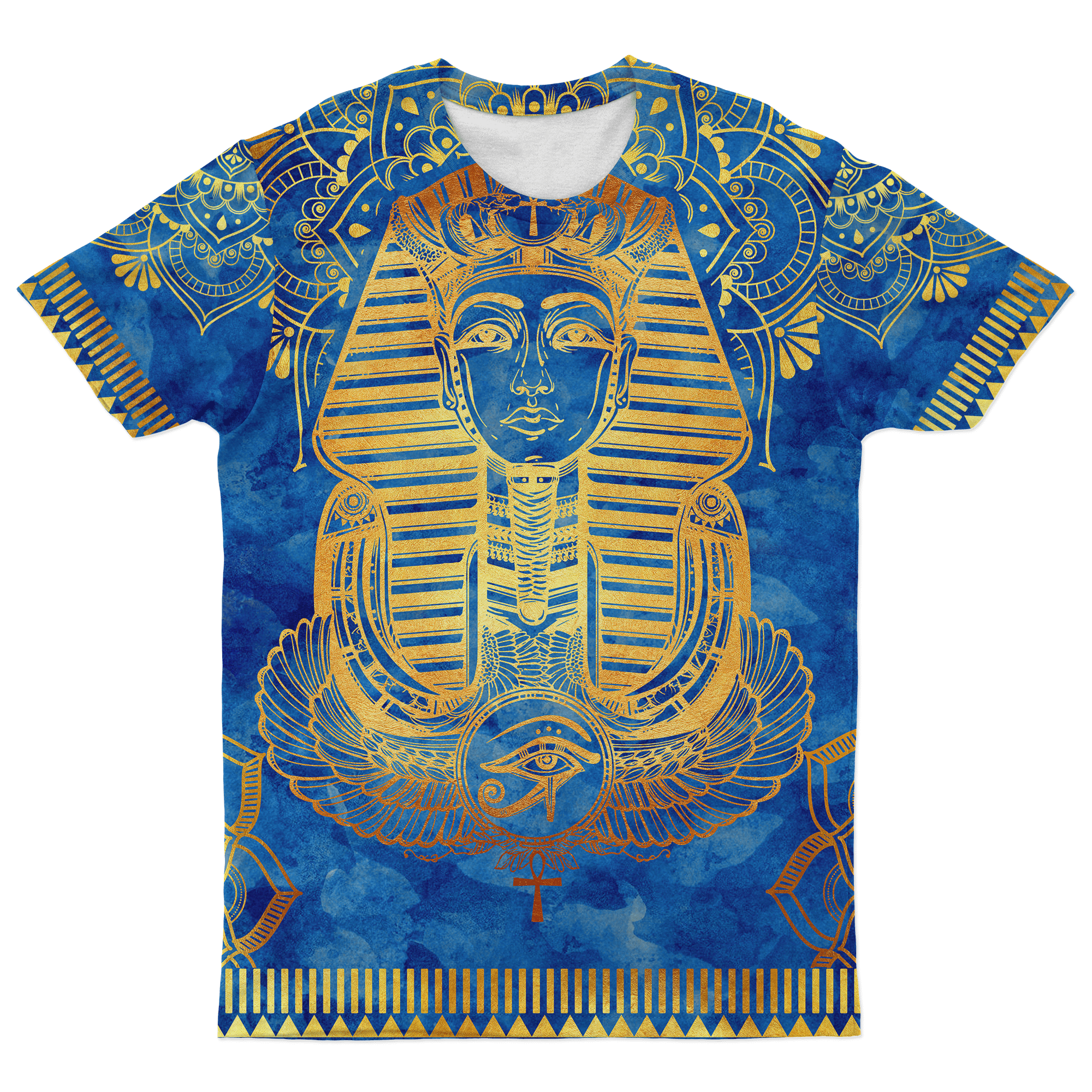 egyptian-pharaoh-pattern-in-blue-african-t-shirt
