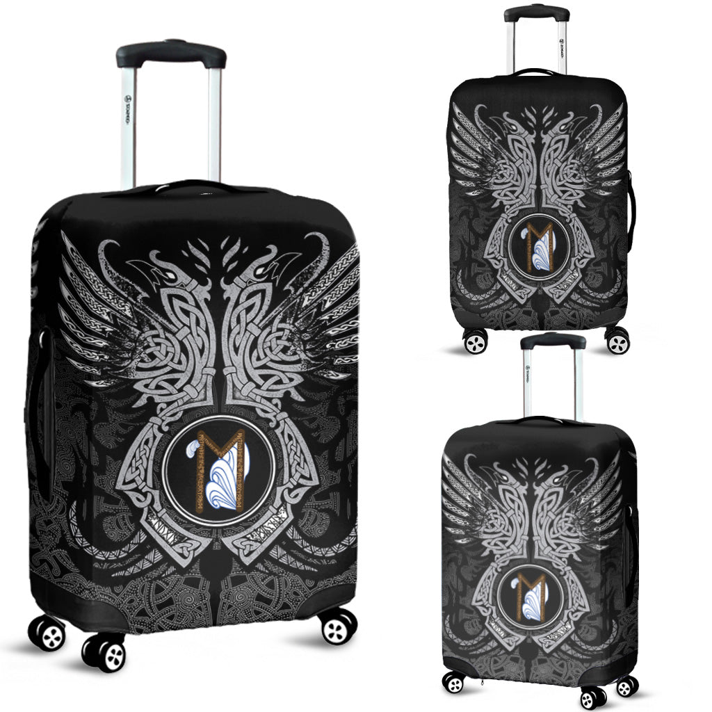 Viking Luggage Cover - Ehwaz Rune, Raven Tattoo RLT12 - Wonder Print Shop
