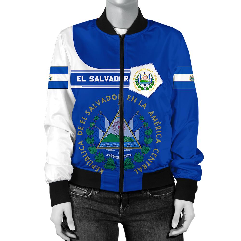 el-salvador-coat-of-arms-women-bomber-jacket-simple-style