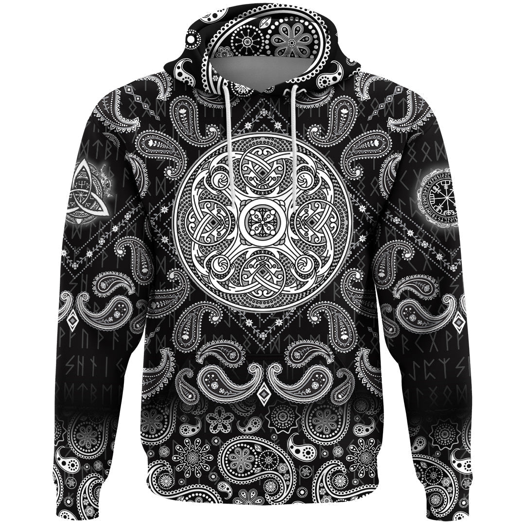 Viking Hoodie Element Of The Vikings with Bandana Paisley Style RLT12 - Wonder Print Shop