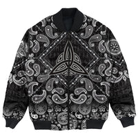 Viking Bomber Jacket Elements Of The Nature Amulet Of Vikings with Bandana Paisley Style RLT12 - Wonder Print Shop