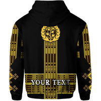 Custom Eritrea Hoodie Fancy Simple Tibeb Style Black LT8 - Wonder Print Shop