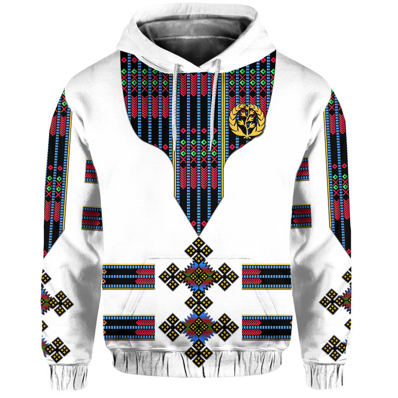 Custom Eritrea Hoodie Fancy Tibeb Vibes Flag Style LT8 - Wonder Print Shop
