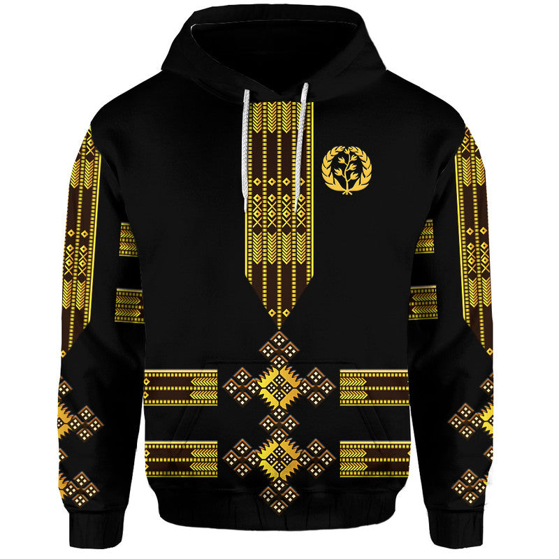 Custom Eritrea Hoodie Fancy Tibeb Vibes NO.1 Ver Black LT8 - Wonder Print Shop