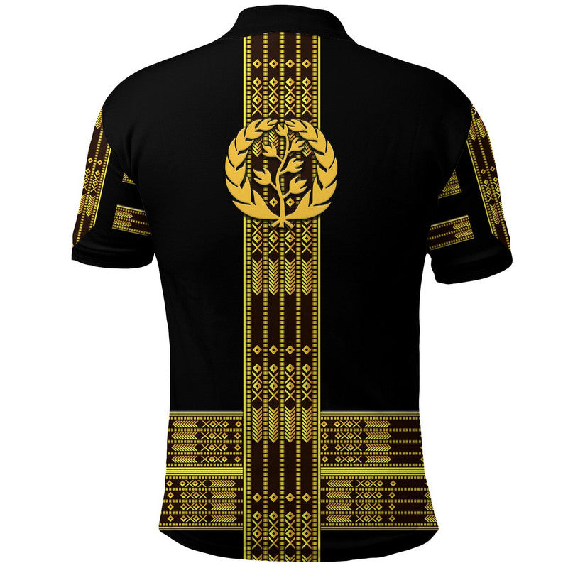 Eritrea Polo Shirt Fancy Simple Tibeb Style Black LT8 - Wonder Print Shop