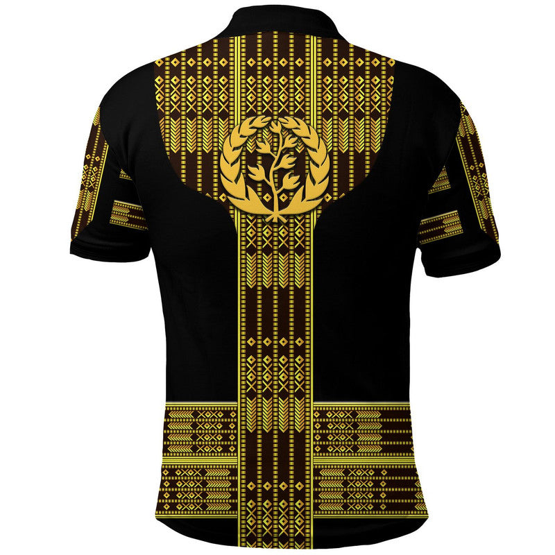 Eritrea Polo Shirt Fancy Tibeb Vibes Black LT8 - Wonder Print Shop